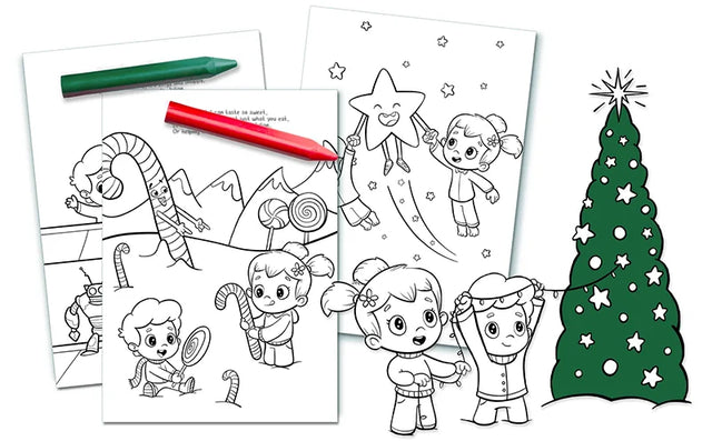 Free Siblings Christmas Coloring Book