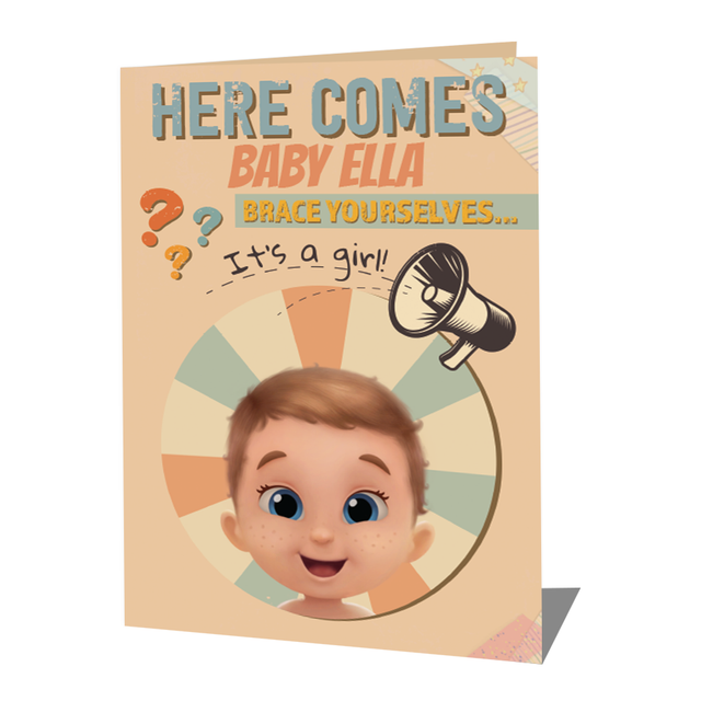 Here Comes New Baby Olivia Card