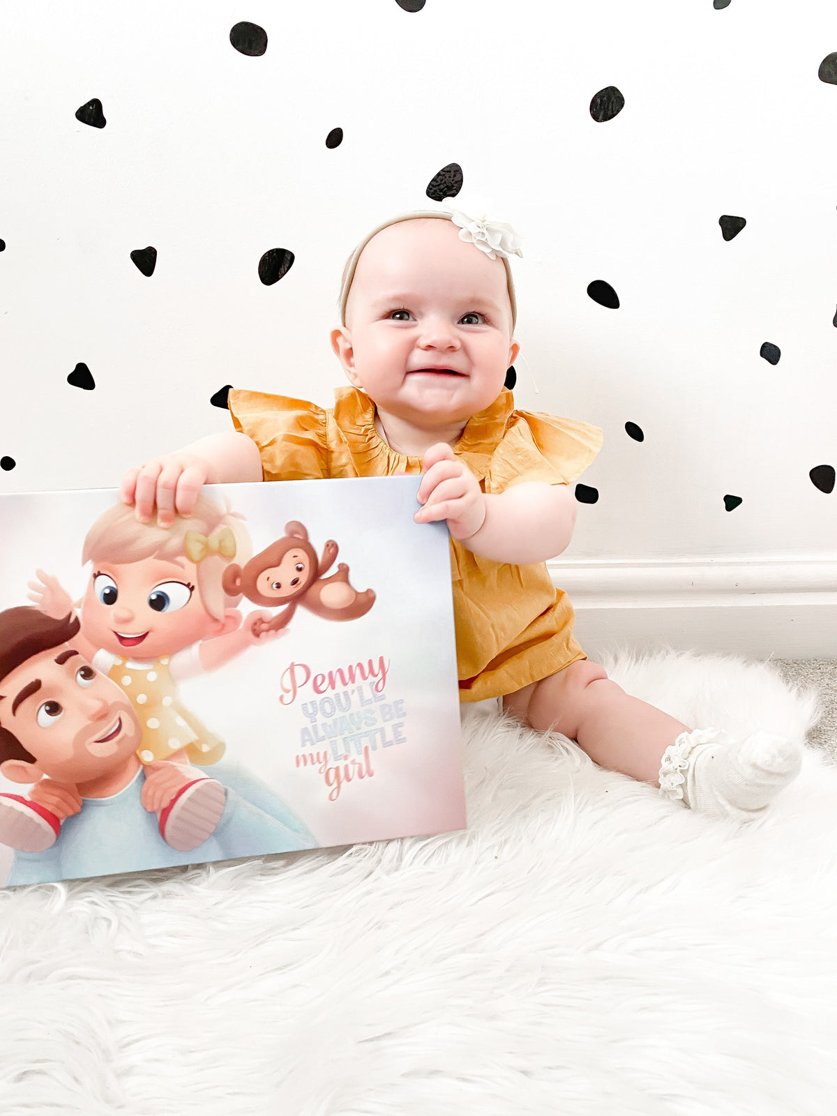 Penny with her new personalized book