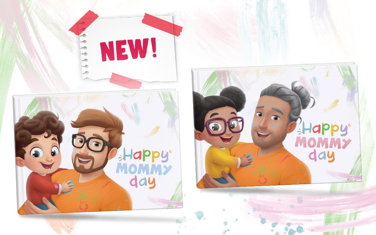 A “Happy Mommy Day” book from Dad and Kiddo