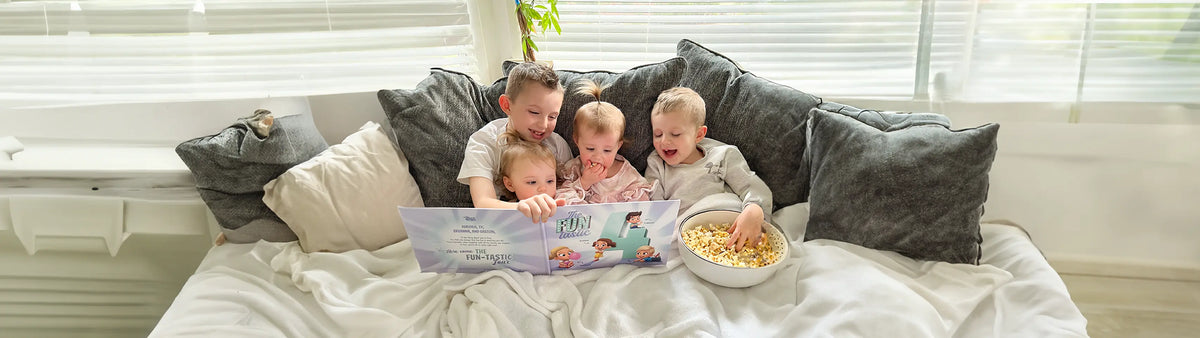 Fun bonding adventures await your mischievous bunch of 4 or 5 kids in this brand-new personalized book! Suitable for friends, siblings, or cousins.