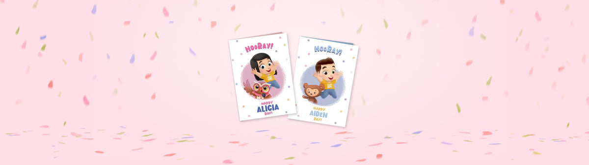 Give your one-of-a-kind kiddo the totally unique greeting card they deserve! Personalized with your child’s name and appearance and your thoughtful dedication, these cards take birthdays and all occasions to the next level.
