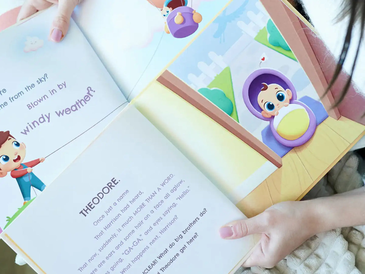 Inside a personalized book for big sisters, which is the best gift for a big sister.