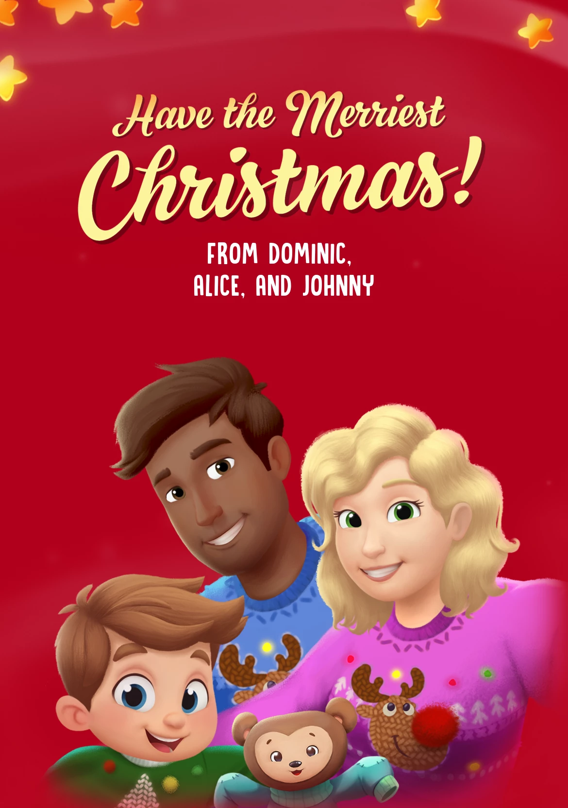 Christmas Greeting Family Card