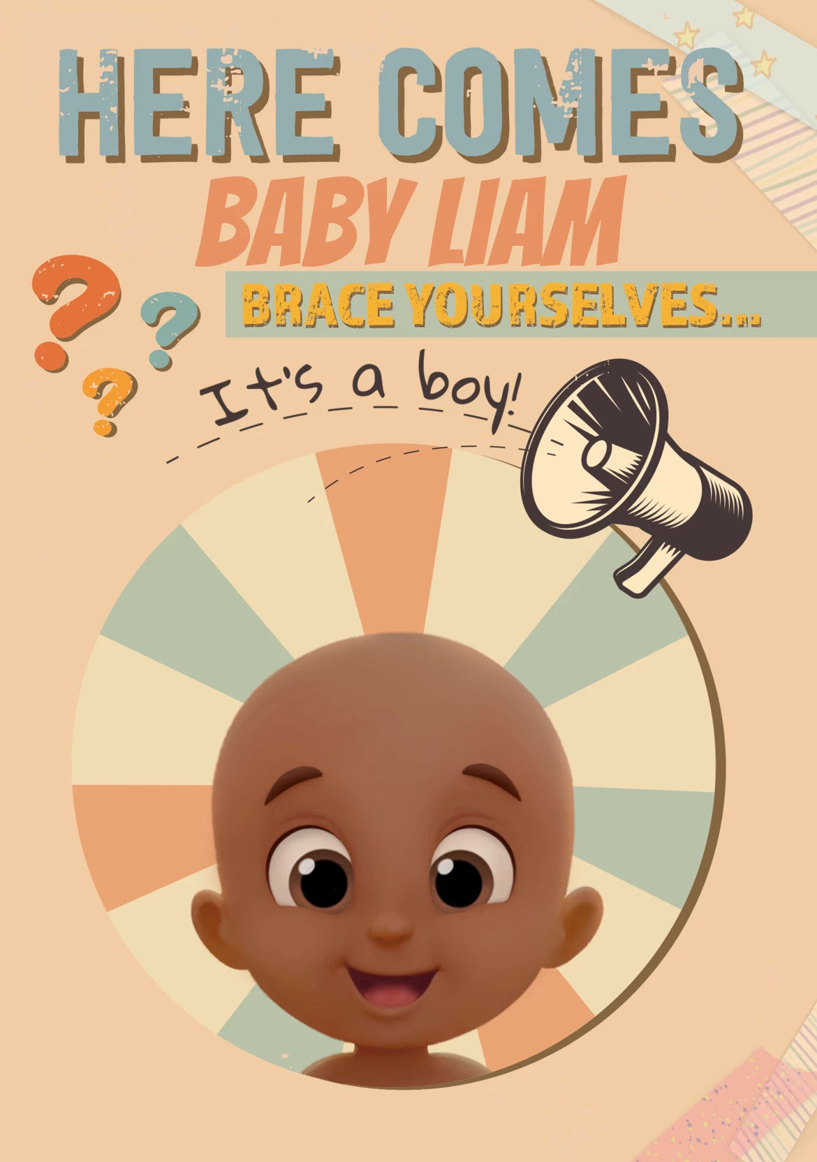 Here Comes New Baby Olivia Card