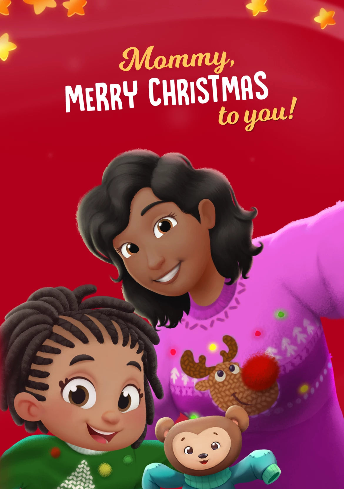 Merry Christmas, Mommy Card - From Girl