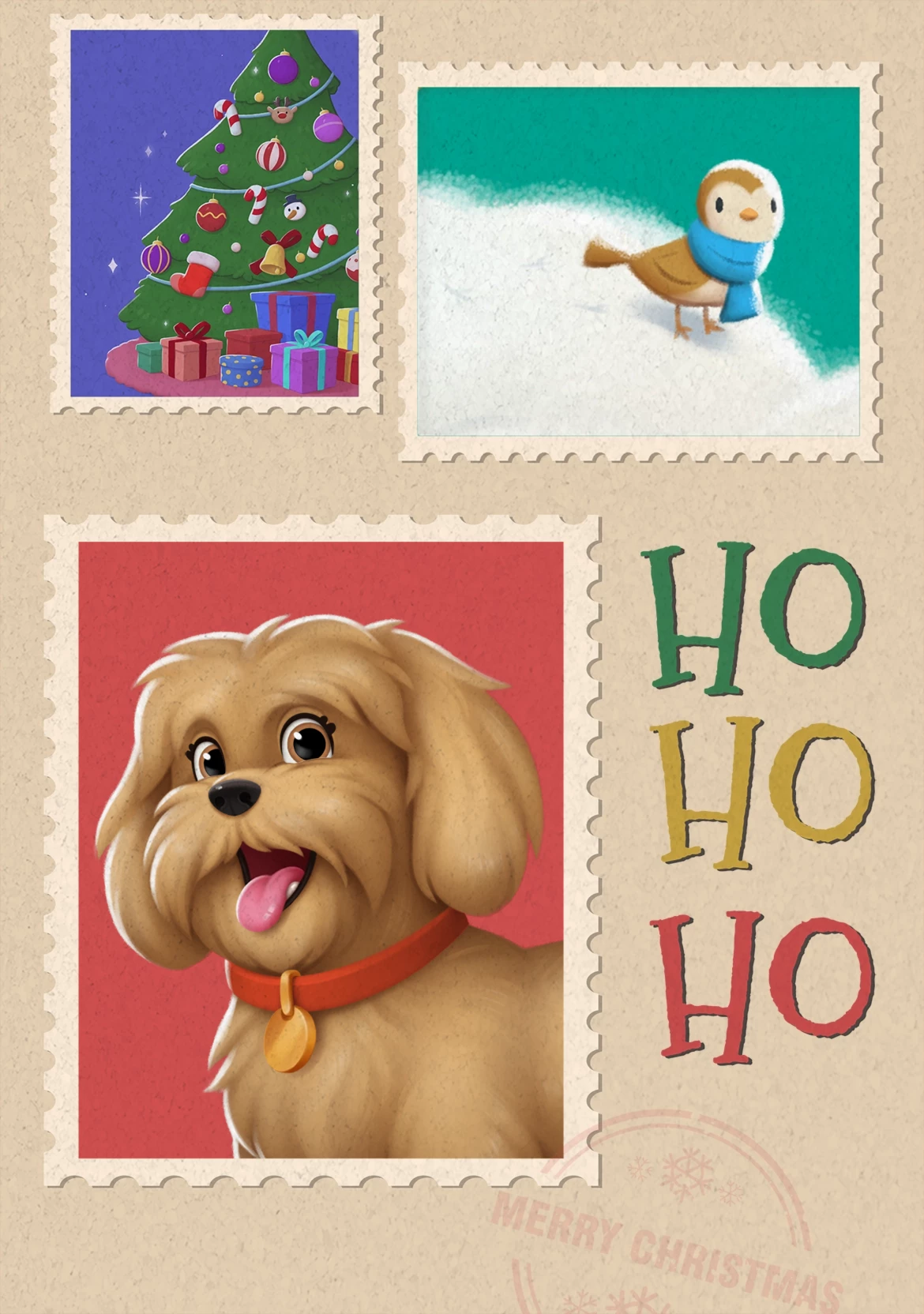 Christmas Card Featuring Your Dog