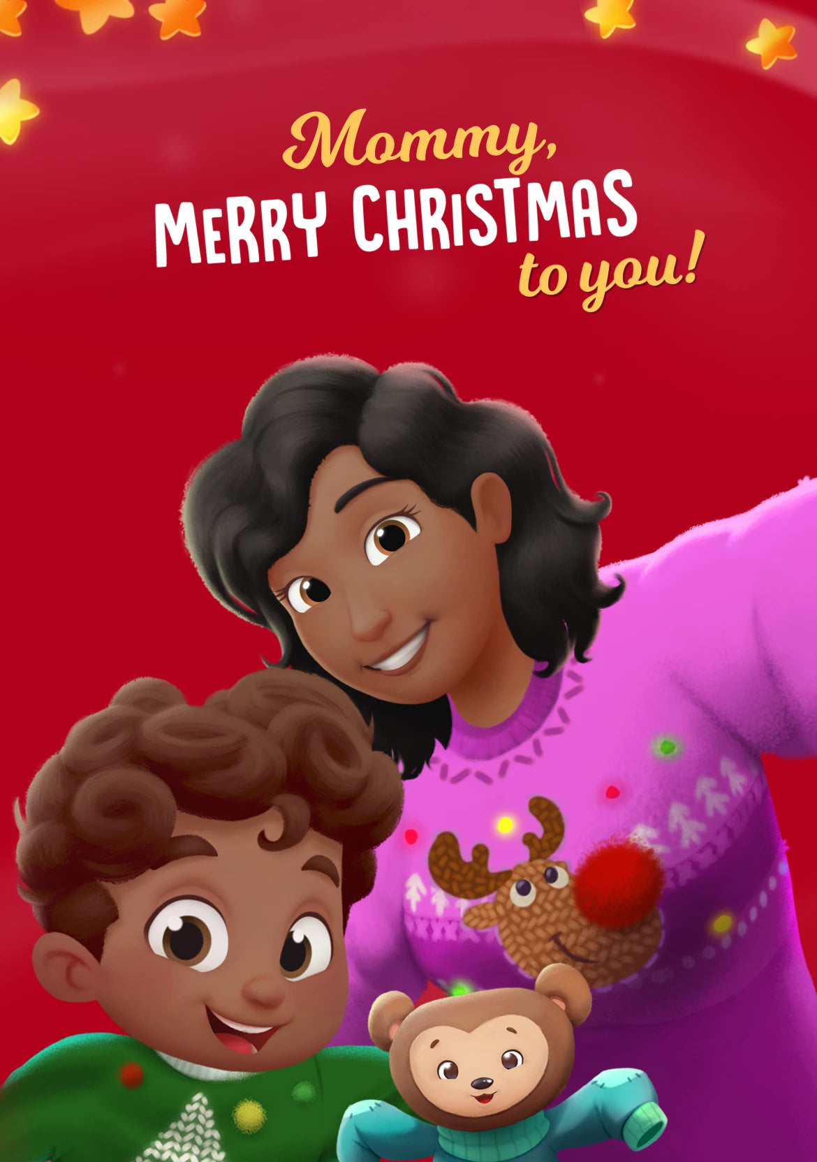 Merry Christmas, Mommy Card - From Girl