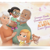 A personalized book for grandparents and two grandkids from Hooray Heroes.