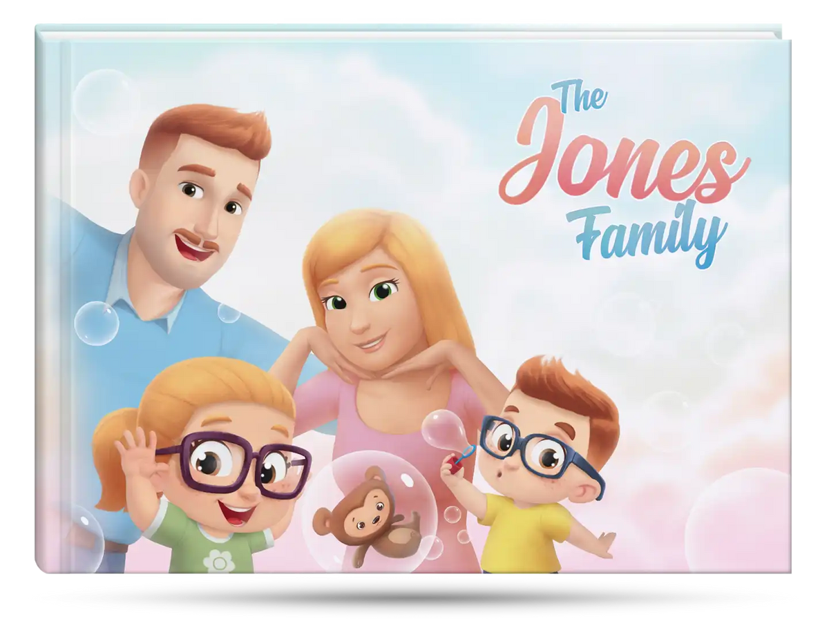 This might be the best gift for a family of four which is a peronalized family book.