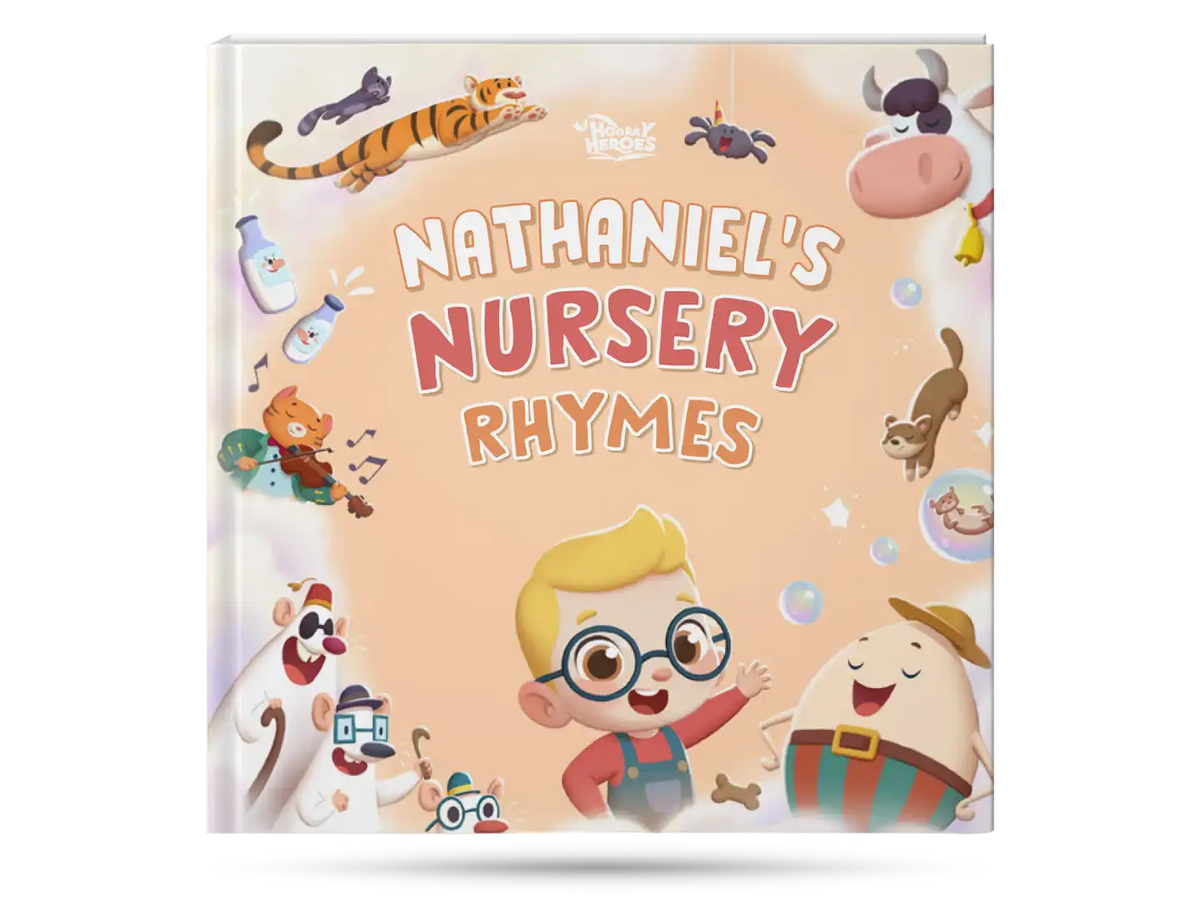 Hooray Heroes new book with nursery rhymes where you can customize the child.