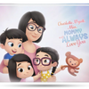 Personalized storybook for mom and her three kids with 10 emotional stories.