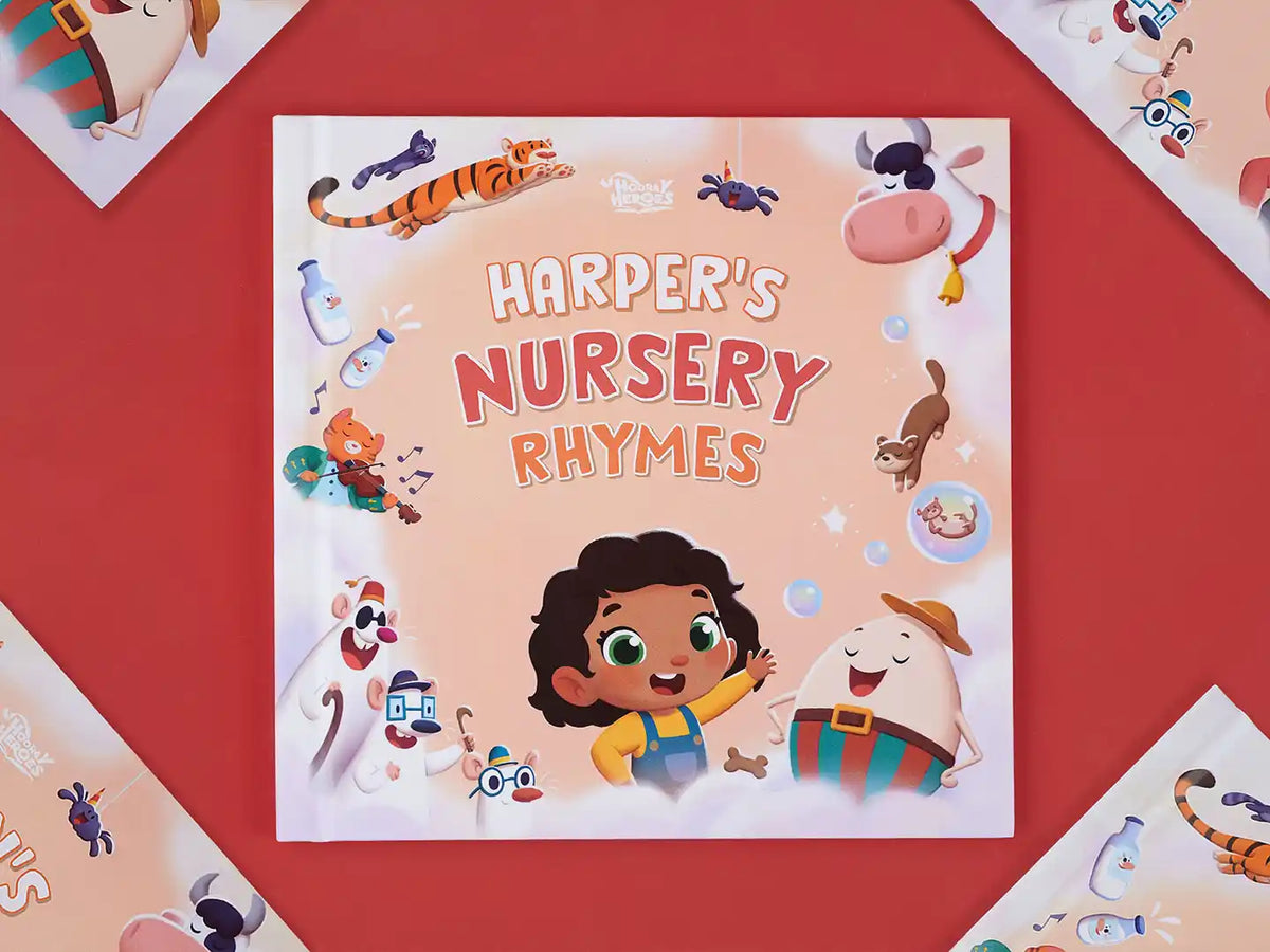 The cover of the book for personalized nursery rhymes for little kids.