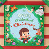 The cover of a Christmas custom book for kids with a boy on the cover.