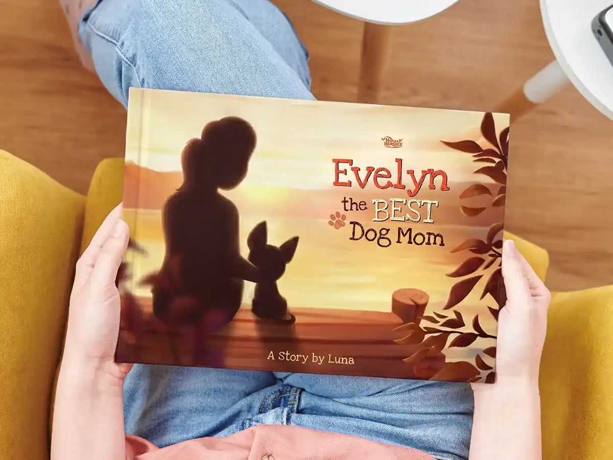 A heartfelt personalized book celebrating the special bond between a dog and their loving dog mom – Hooray Heroes