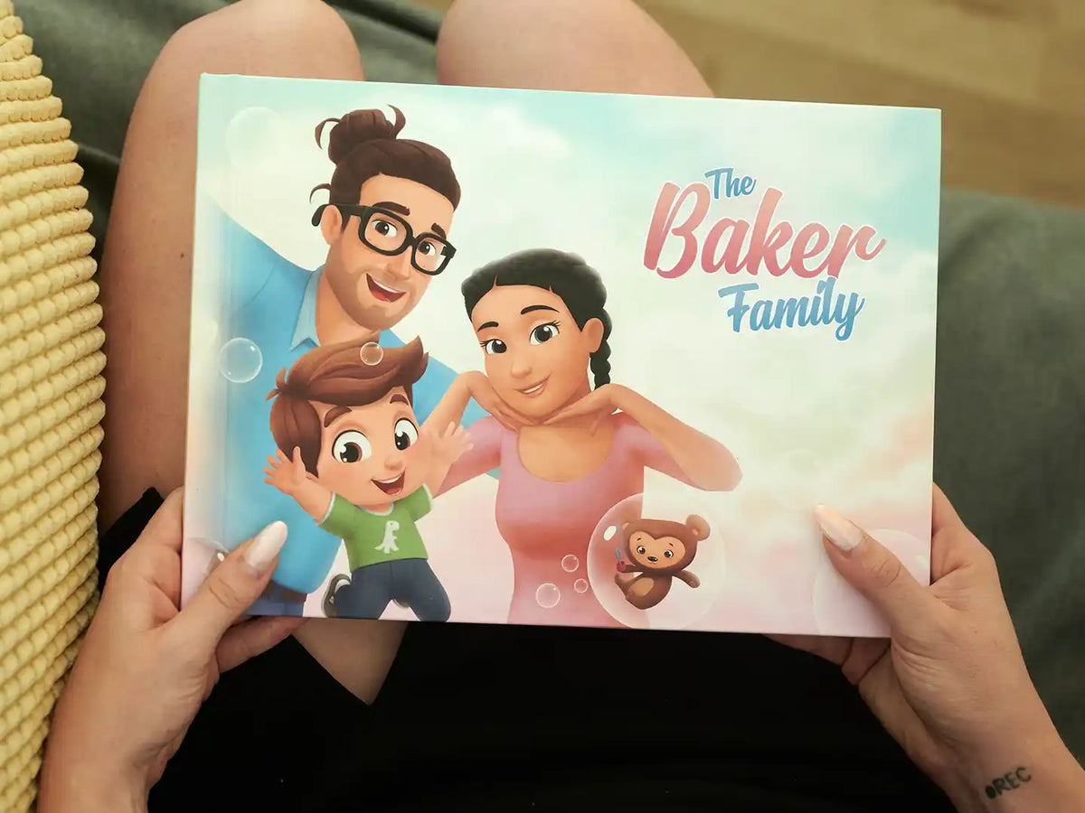 Awesome personalized family book for a boy, mom and dad.