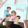 Custom family storybook is a fun family gift for four family members.