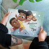 Our new shiny cover of our bestselling personalized book for dad and kid.