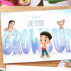 The cover of the custom book for mom and son When Jesse Grows Up.
