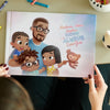 The cover of the customized book by Hooray Heroes where you personalize dad and his three kids which is also a great gift.