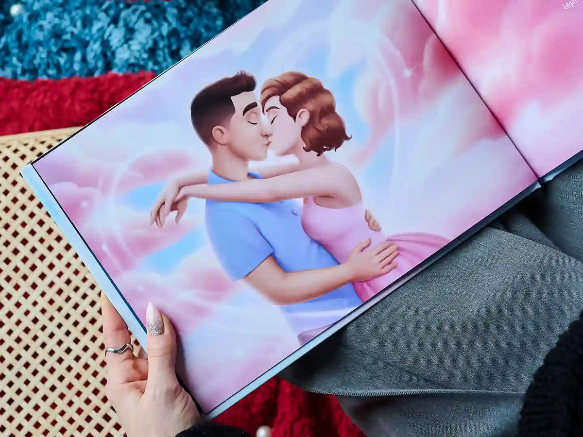 Beautiful illustration from the most unique anniversary gift for couples, the custom book for wife.