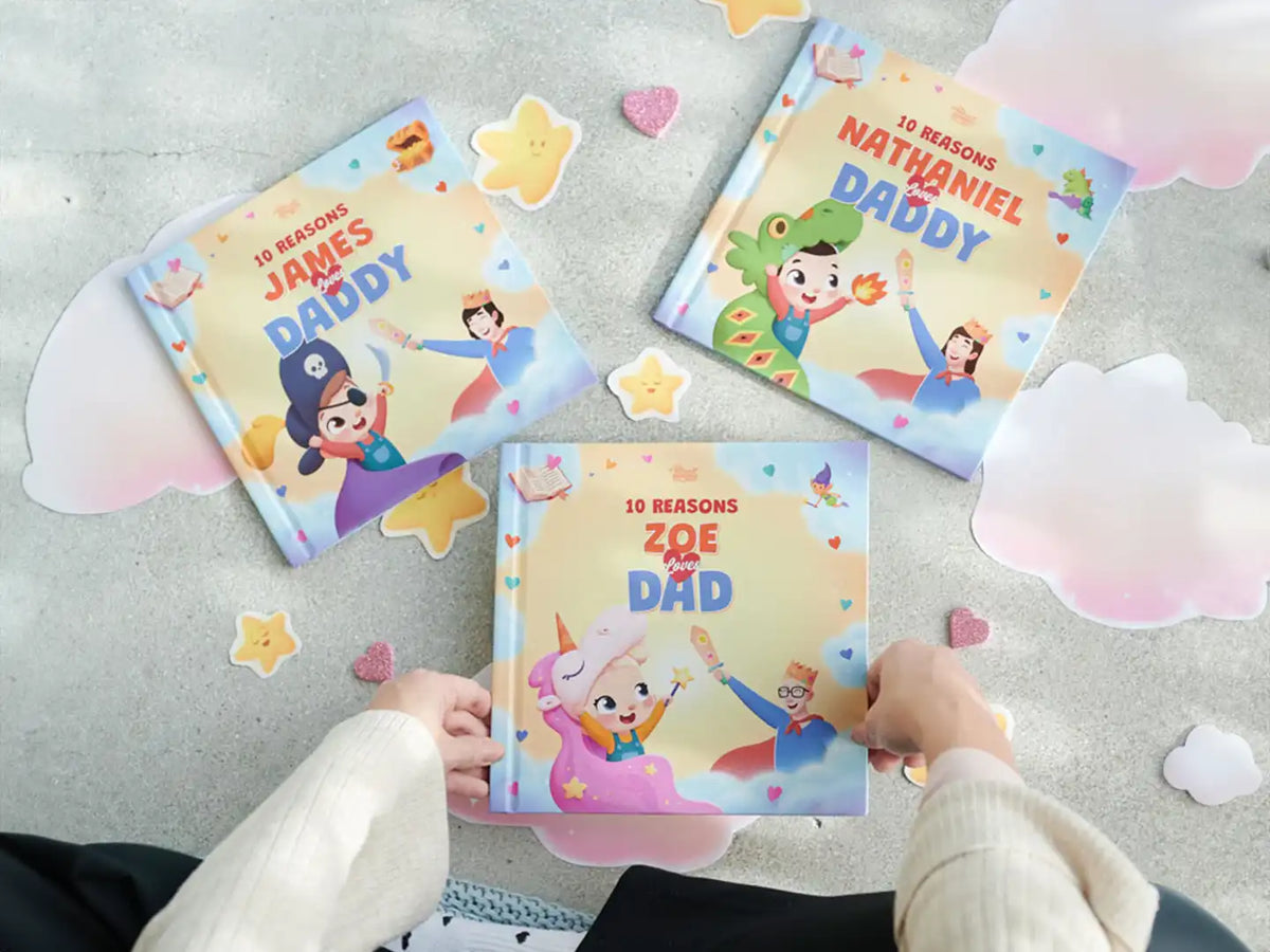 Choose from different covers from our brand new book for Father's day.