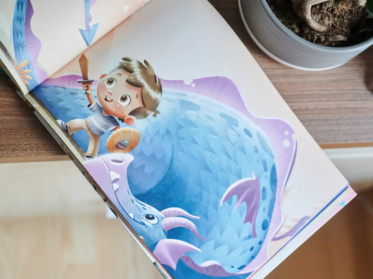 One of the illustrations of the personalized birthday book for kids third birthday.