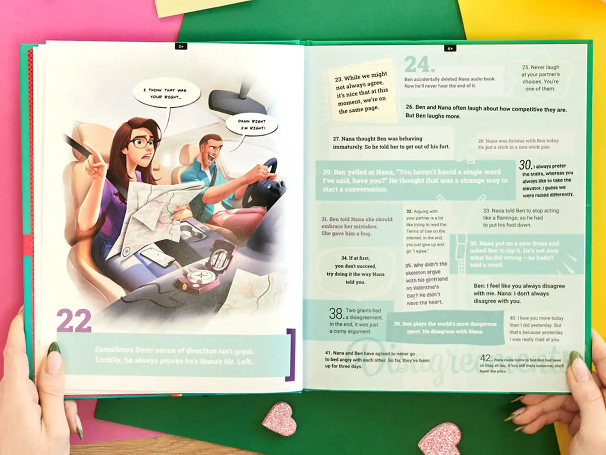 Custom book of Valentine's day jokes for adults is a great gift for couples.