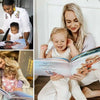 Moms reading their customized book to their kids and are happy with their meaningful gift for birthday.