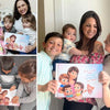 Smiling moms and their kids are enjoying their personalized book for more kids.