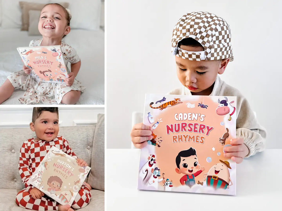 Kids are happy about their personalized book with rhymes and beautiful illustrations.
