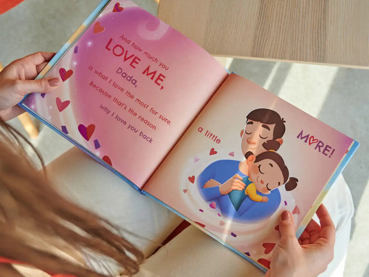 Beautiful illustration from custom kid dad book which is a one-of-a-kind present for Father’s Day.
