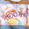 Illustration from custom mom storybook where the kid is full personalized.