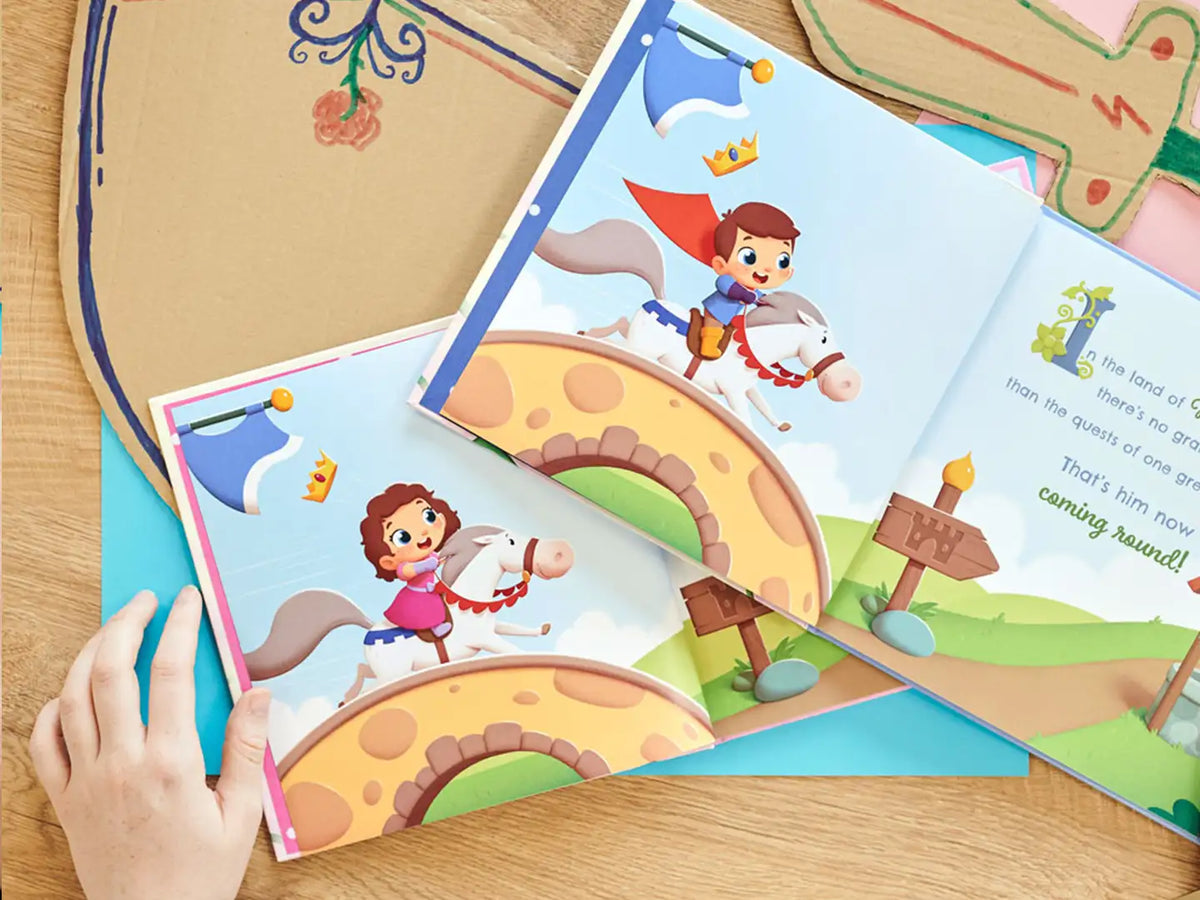 Cute illustrations from custom book for little princesses.