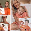 Parents and their kids with a new personalized book for mom, which often brings tears of joy to mothers.