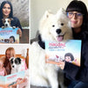 Lovely pet owners reading their DIY pet book which is suitable for adults or kids.