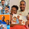 Dads are proudly showing off their personalized book for them and their kids.