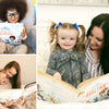Happy kids holding a book where each page is crafted to resonate with the joyous celebrations of a child's third birthday.
