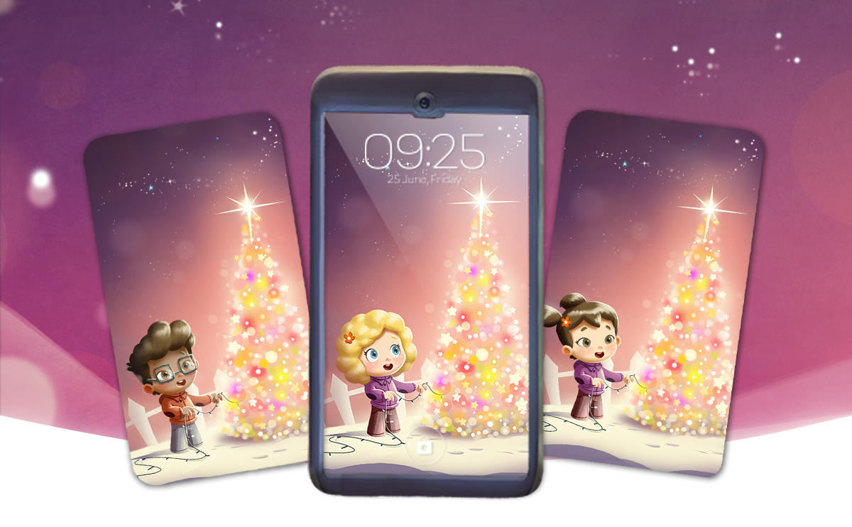 Free Personalized Christmas Wallpaper For One Kiddo