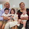 A unique Father's Day gift for grandparents, a DIY book about grandma, grandpa, and their three grandkids.