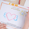 A page in the book where the child can create a drawing just for mom, making this special gift for mom even more personal.