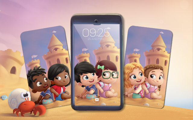 Free Personalized Mobile Wallpaper for Two Kids