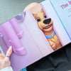 Personalized memorial dog book illustration of a loyal pup peeking through a door, symbolizing how your beloved dog never let you go anywhere alone.