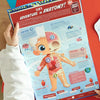 A spread about human anatomy from custom book of 1000 facts that is also a great Christmas gift for kids.