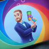 Colorful illustration of dad as James Bond from our custom dad book which is a great gift for dad for Father's Day or Christmas.