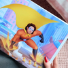 One of the colorful illustrations from the personalized book dad where dad is portrayed as a superhero that he is.