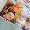 Illustration from the personalized book for families where the family is friends with African animals.