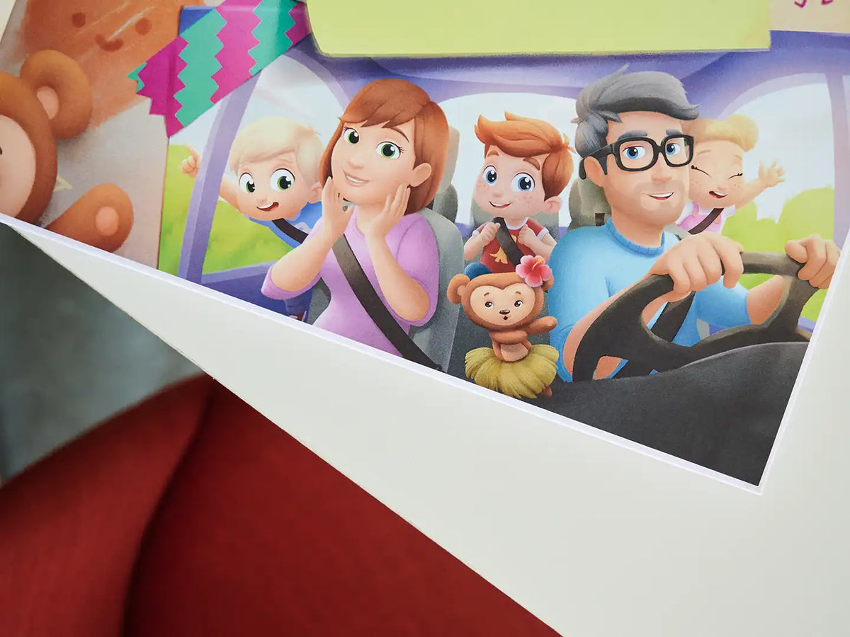 Cute illustration of every family member in this cool custom family storybook which is a great gift for Mother's Day.