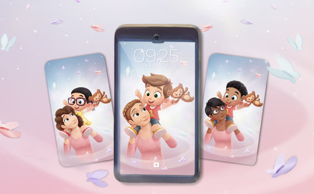 Free Personalized Mom & Kiddo Mobile Wallpaper