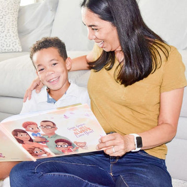 The perfect gift idea for Grandma and Grandpa, a customized book for granny, grandpa, and two grandkids.